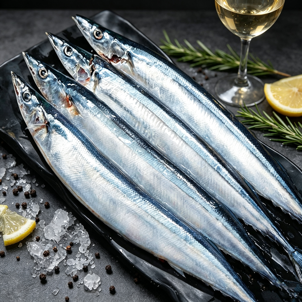 Frozen Whole Pacific Saury (Cololabis Saira) 1KG