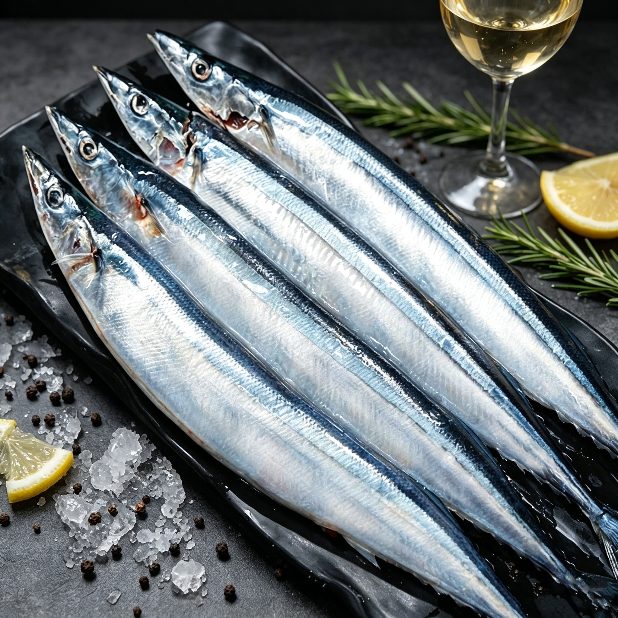 Frozen Whole Pacific Saury (Cololabis Saira) 1KG